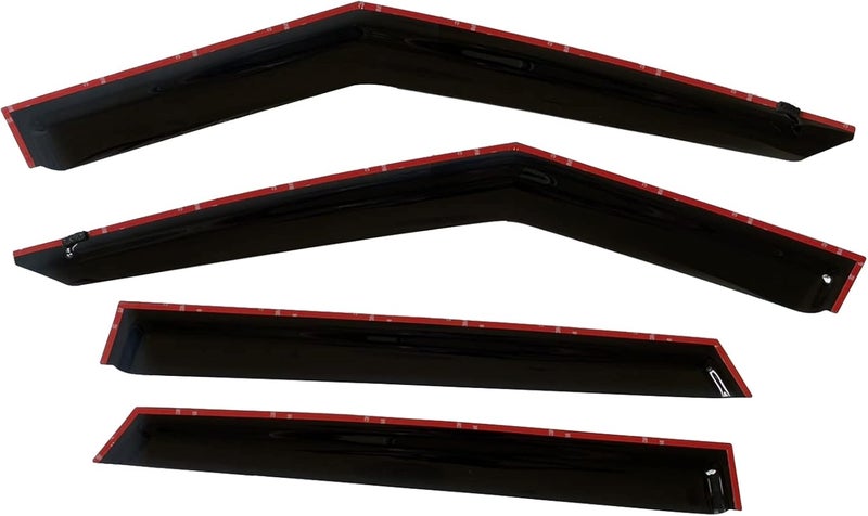 Optimal Co 2021-2026 Tape-on Rain Guards for Kia Seltos Side Window Deflector Visors LX S EX SX Turbo X-Line Durable Tinted Vent Shade 2022 2023 2024 2025 - Image 3